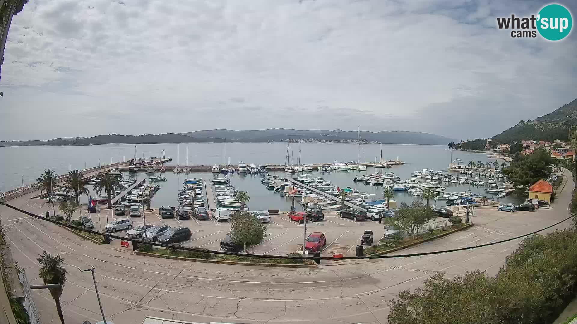 Spletna kamera Orebić Riva – Trajekt za Korčulo v živo