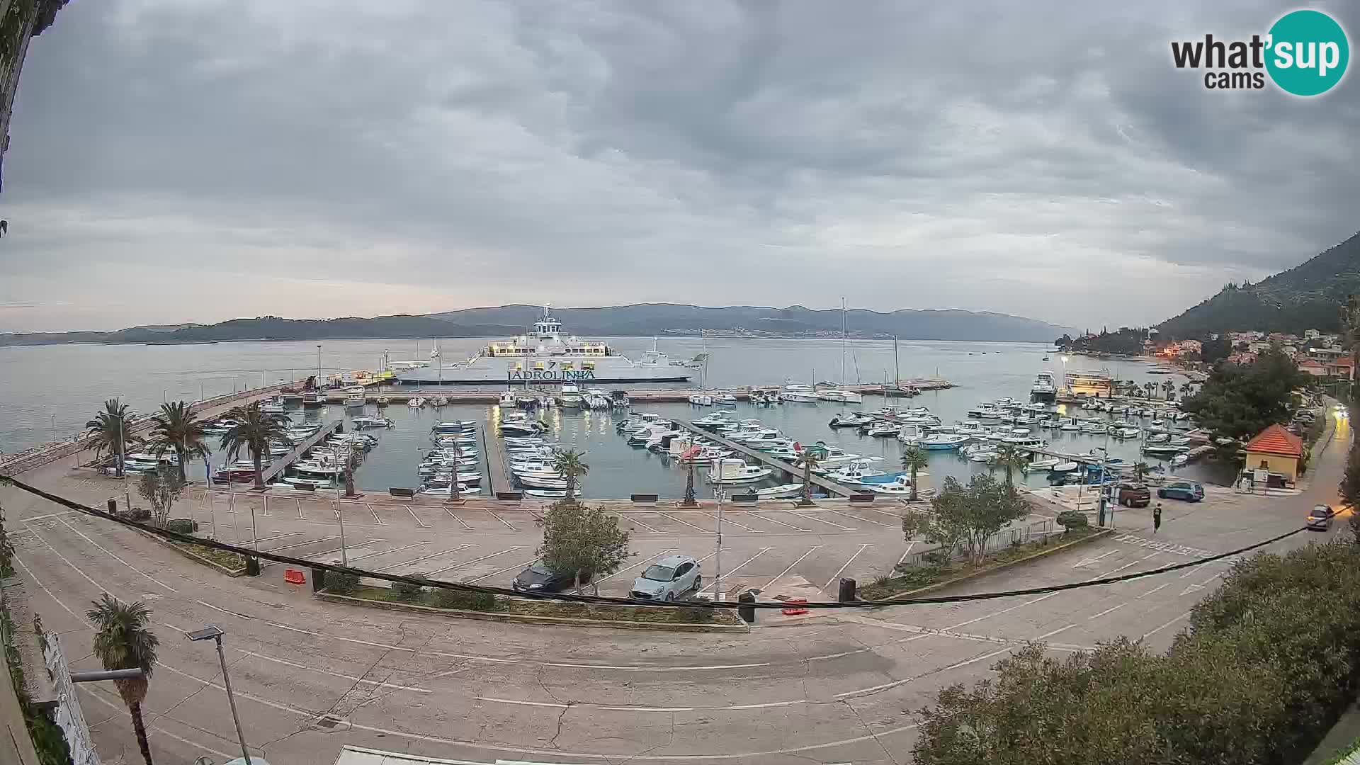 Webcam Orebić Riva – Ferry vers Korčula en direct