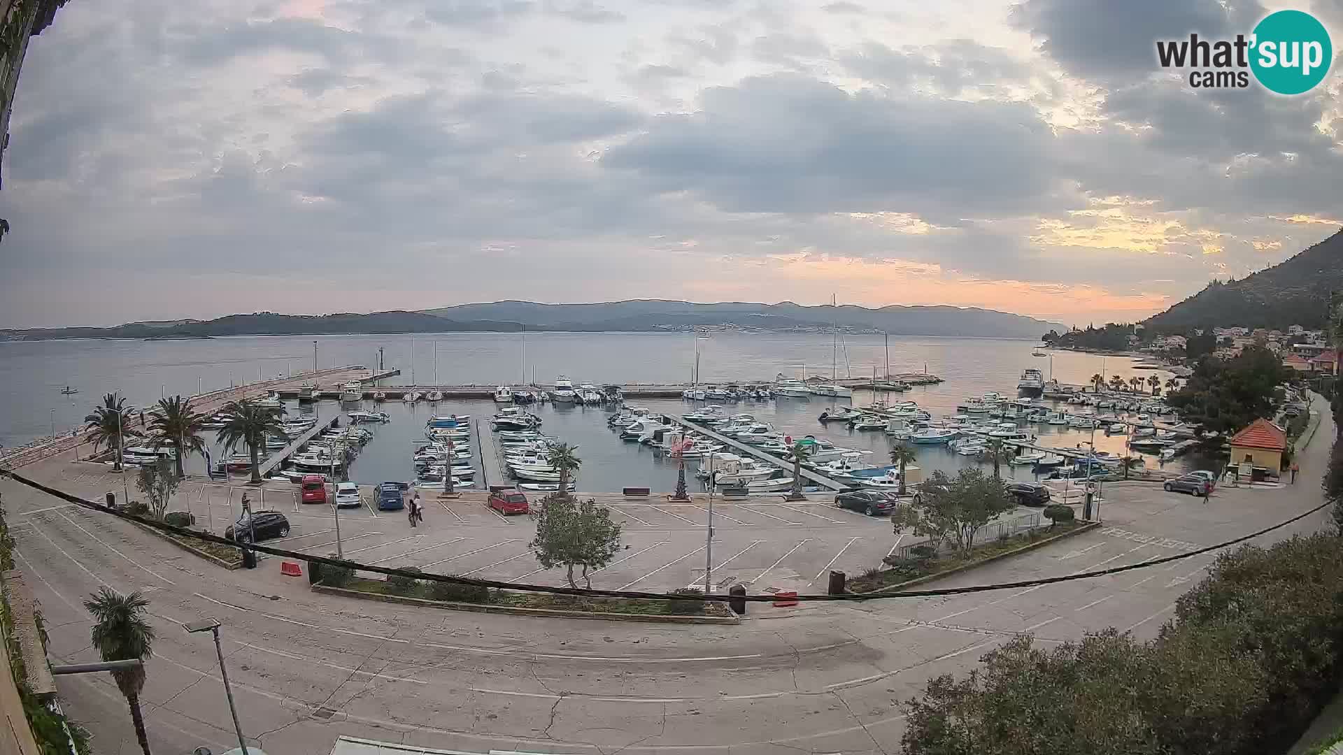 Spletna kamera Orebić Riva – Trajekt za Korčulo v živo