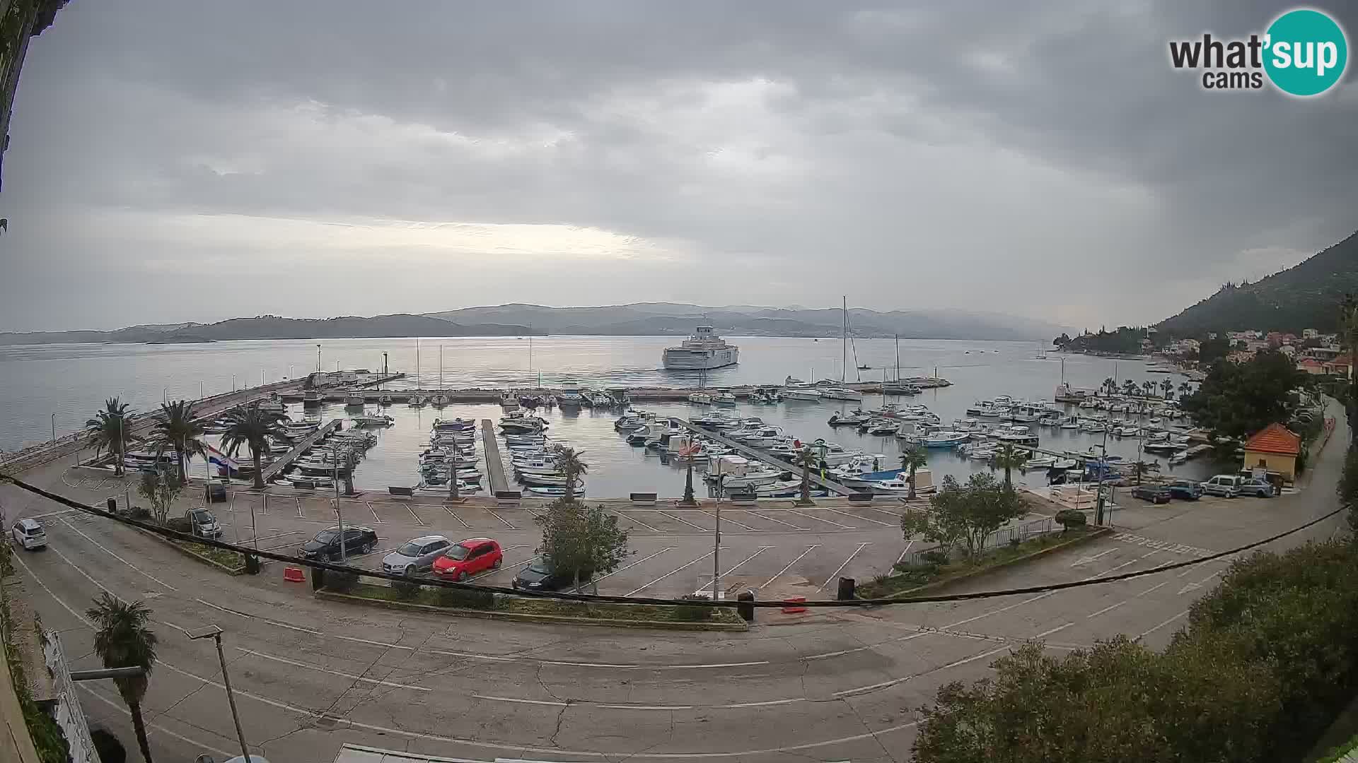 Webcam Orebić Uferpromenade – Fähre nach Korčula Live