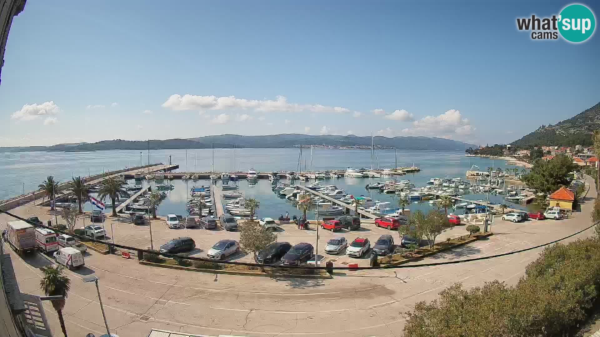 Webcam Orebić Uferpromenade – Fähre nach Korčula Live
