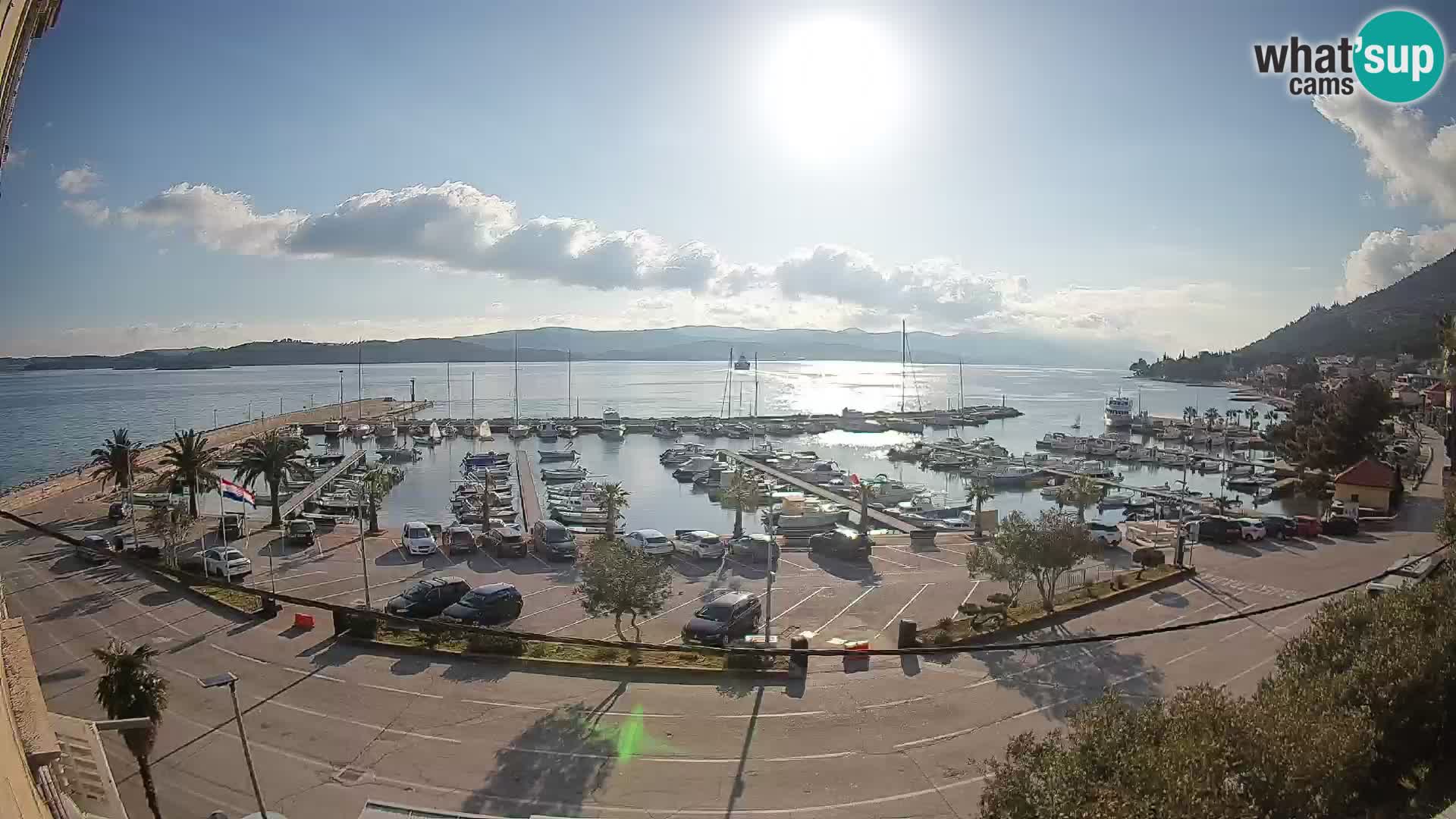 Webcam Orebić Riva – Ferry to Korčula Live