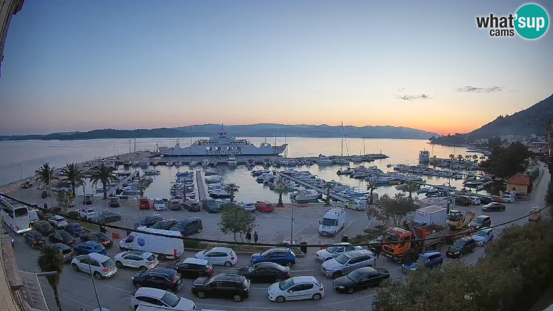 Webcam Orebić Riva – Ferry vers Korčula en direct