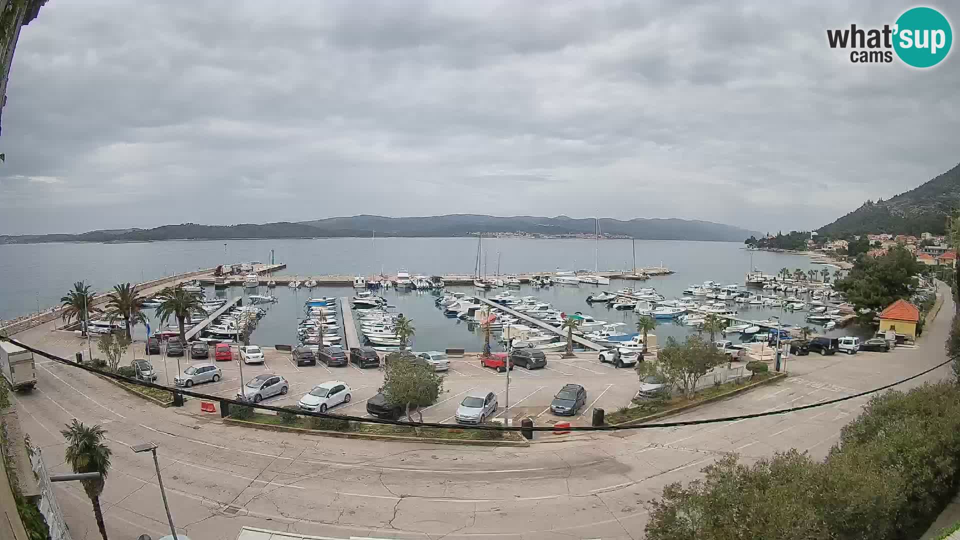 Webcam Orebić Uferpromenade – Fähre nach Korčula Live