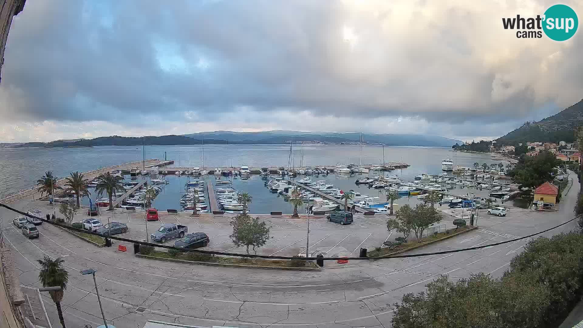 Spletna kamera Orebić Riva – Trajekt za Korčulo v živo