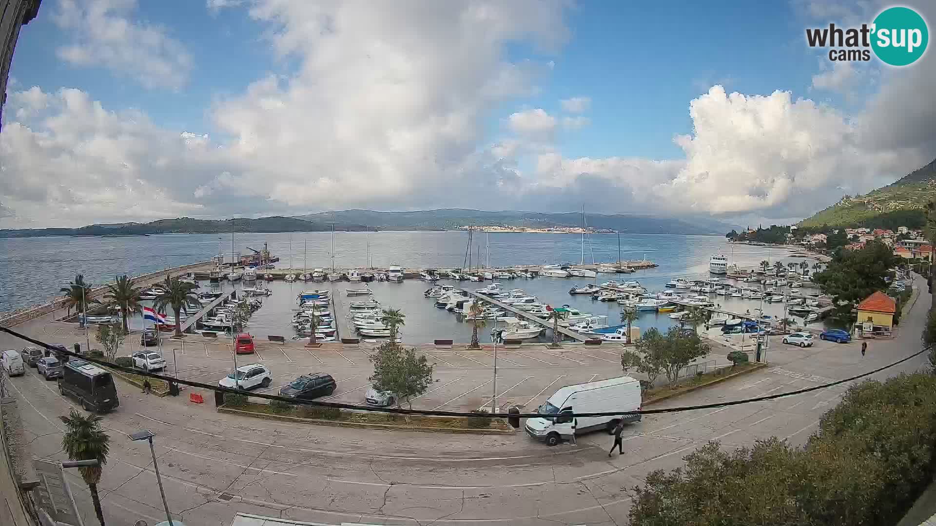 Webcam Orebić Riva – Ferry to Korčula Live