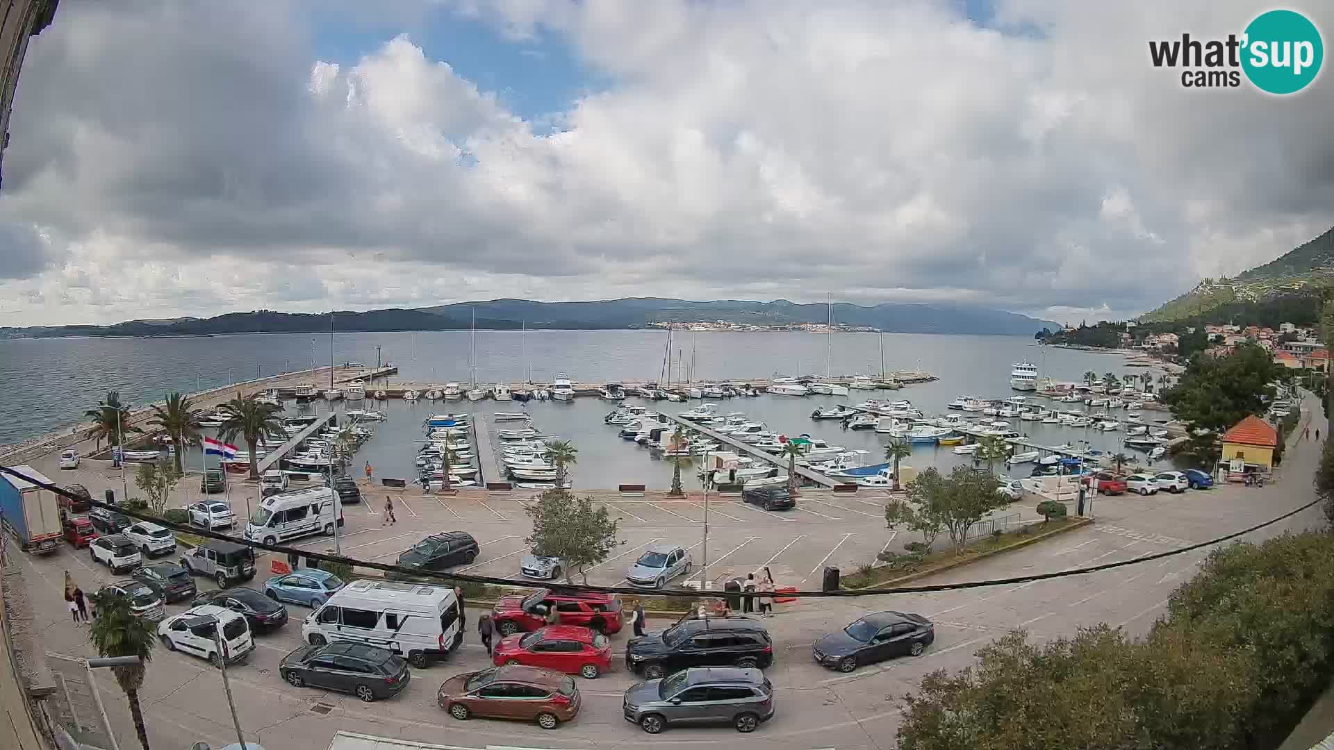 Webcam Orebić Uferpromenade – Fähre nach Korčula Live