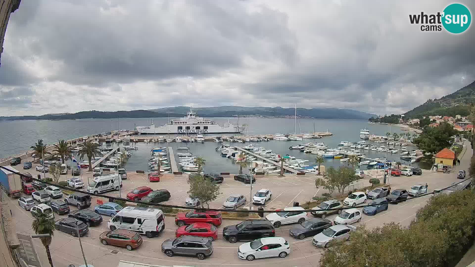 Web kamera Orebić Riva – Trajekt za Korčulu uživo
