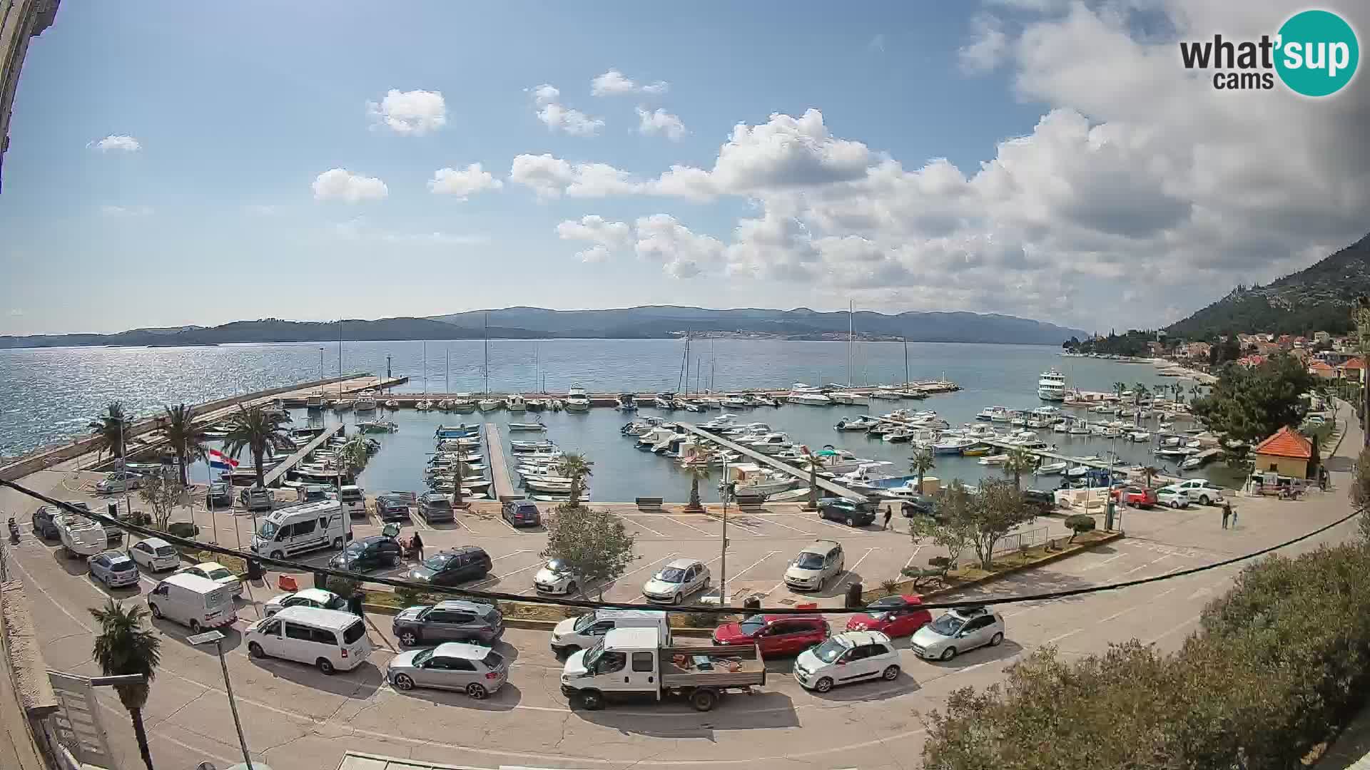 Webcam Orebić Uferpromenade – Fähre nach Korčula Live