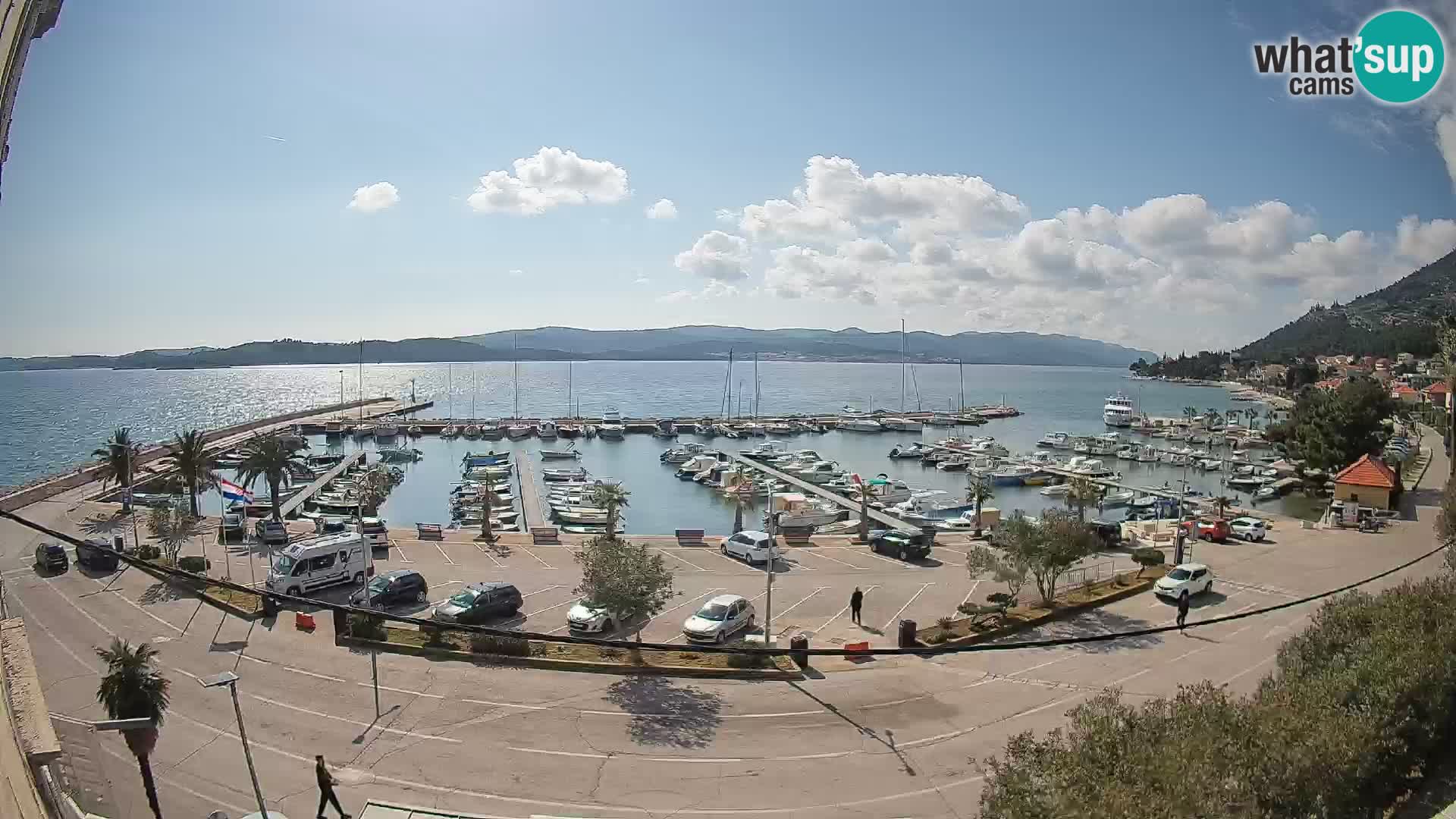 Webcam Orebić Uferpromenade – Fähre nach Korčula Live