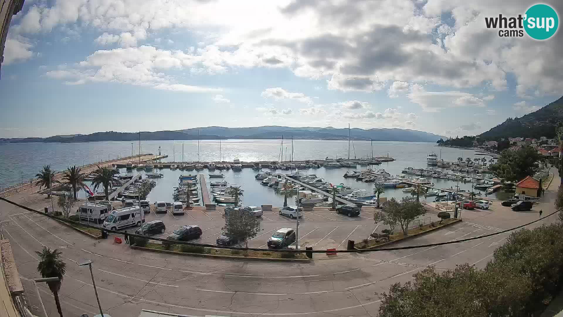 Webcam Orebić Riva – Ferry a Korčula en vivo