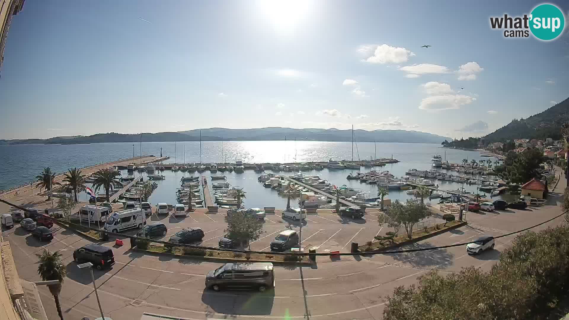 Webcam Orebić Uferpromenade – Fähre nach Korčula Live