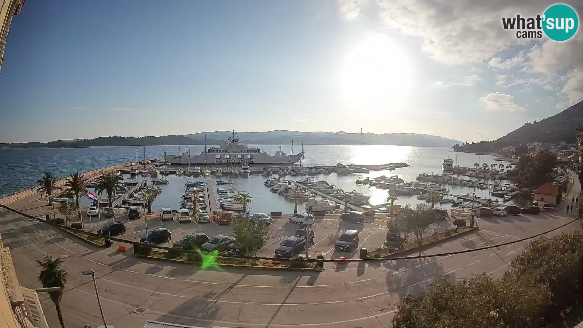 Webcam Orebić Uferpromenade – Fähre nach Korčula Live