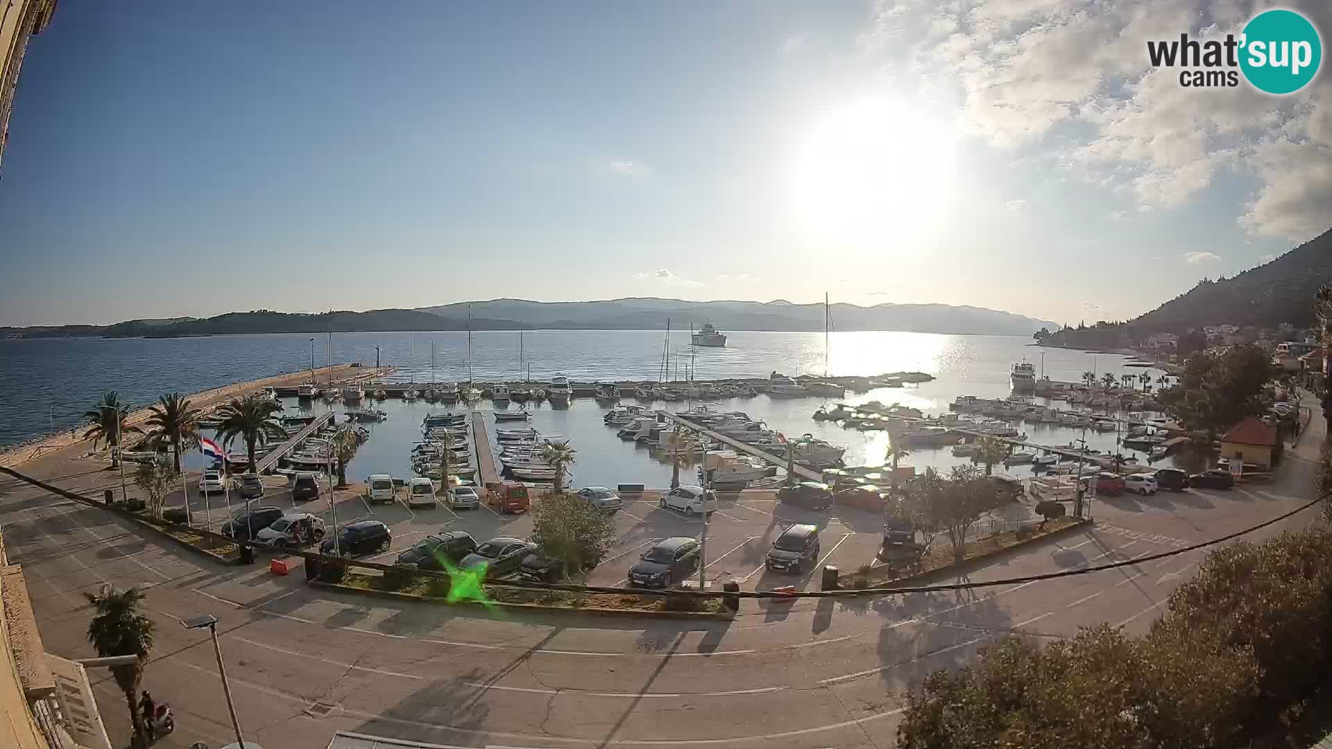 Webcam Orebić Riva – Ferry a Korčula en vivo