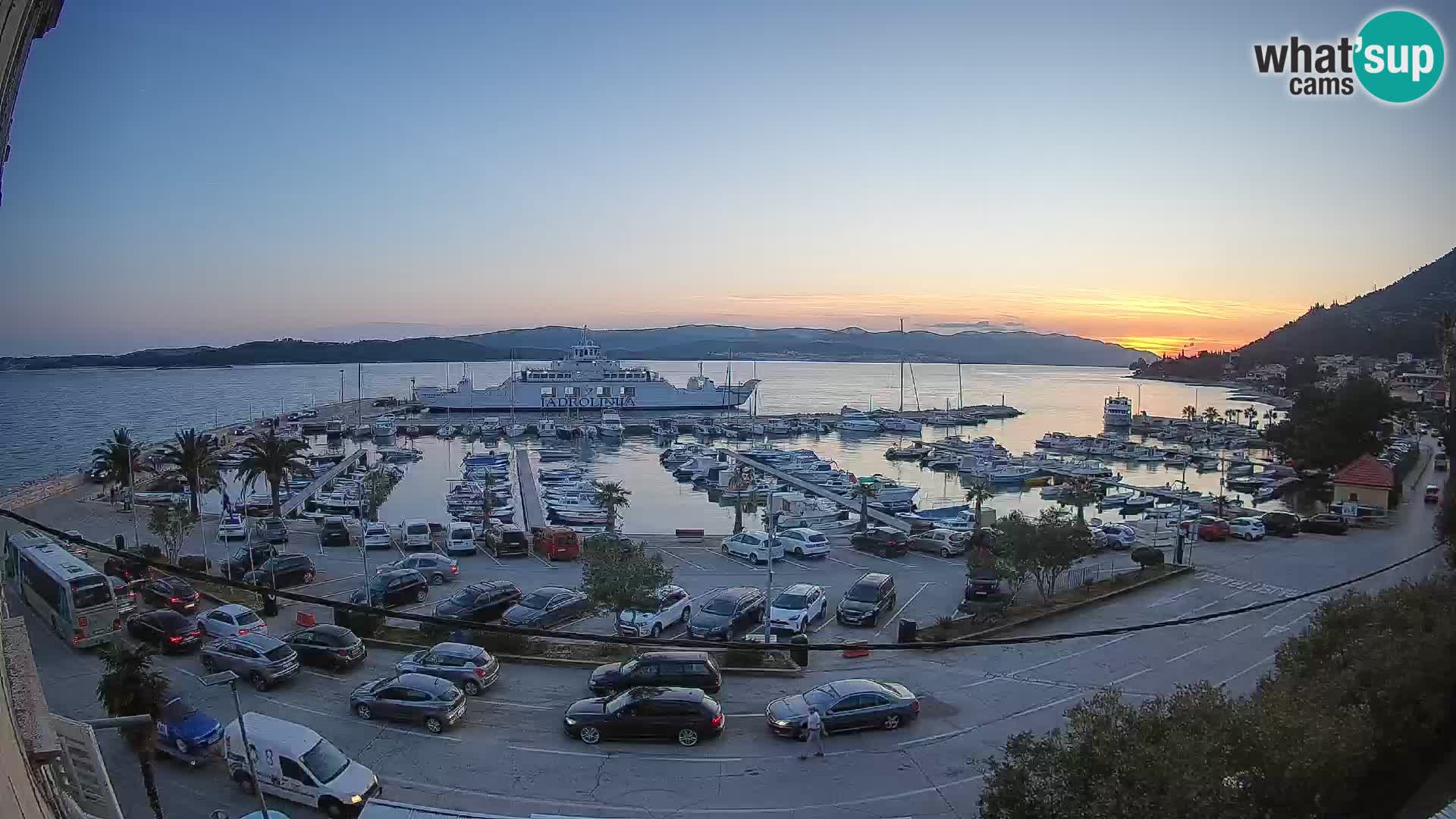 Webcam Orebić Riva – Ferry a Korčula en vivo