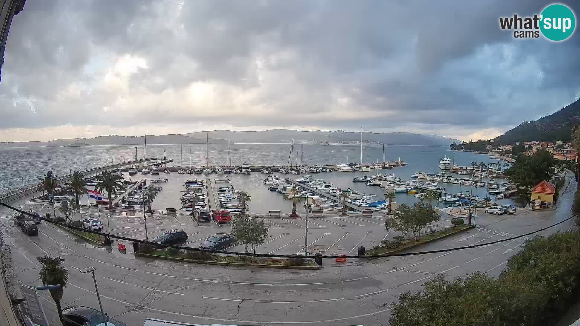 Webcam Orebić Riva – Ferry to Korčula Live