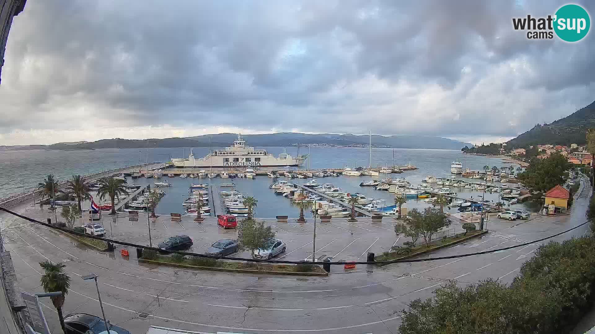Webcam Orebić Riva – Ferry to Korčula Live