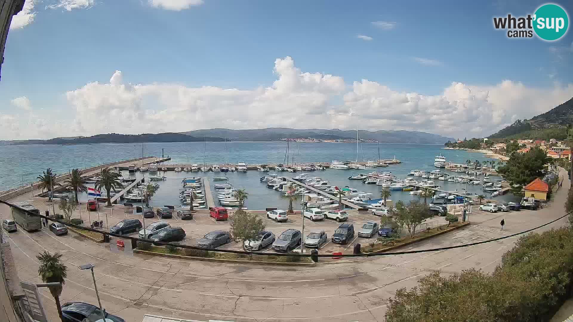 Webcam Orebić Uferpromenade – Fähre nach Korčula Live