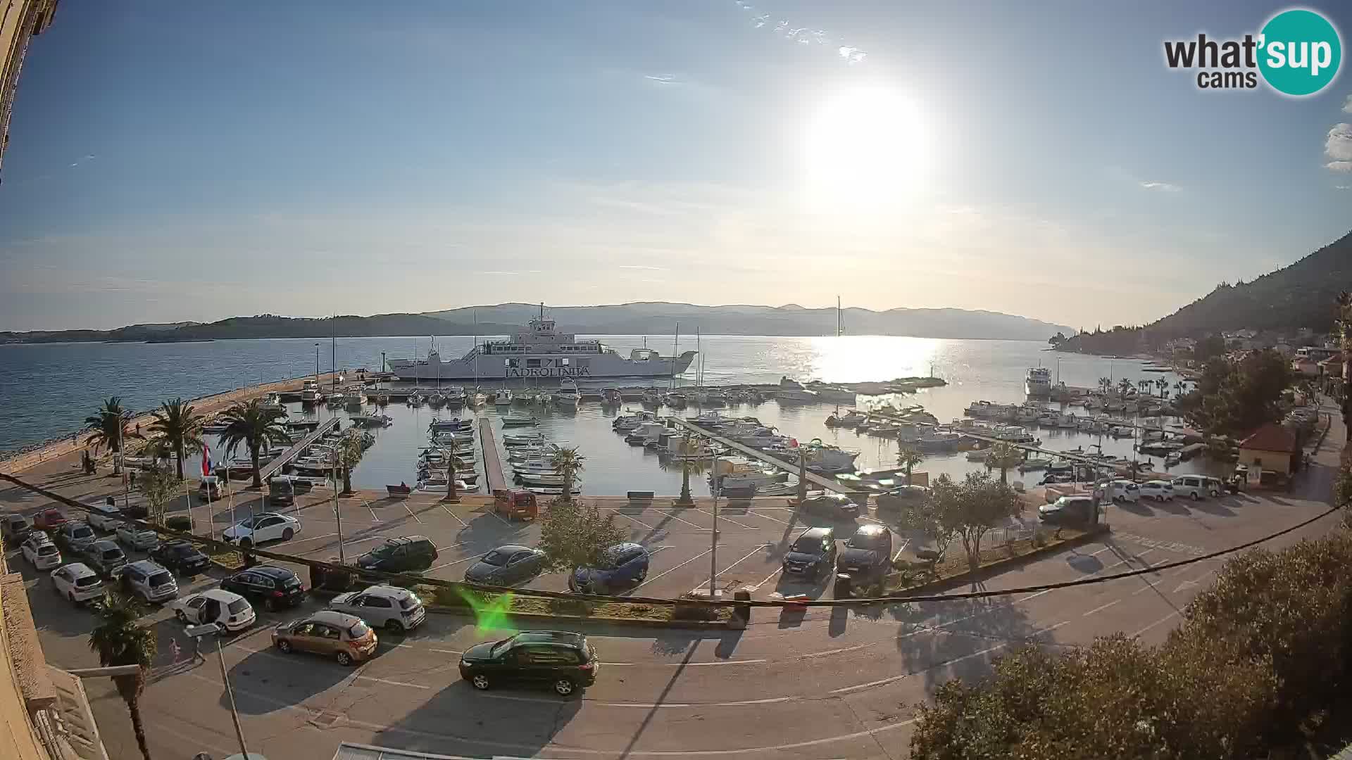 Webcam Orebić Riva – Ferry to Korčula Live