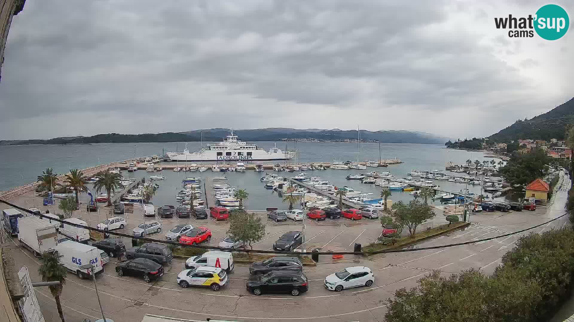 Webcam Orebić Riva – Ferry a Korčula en vivo