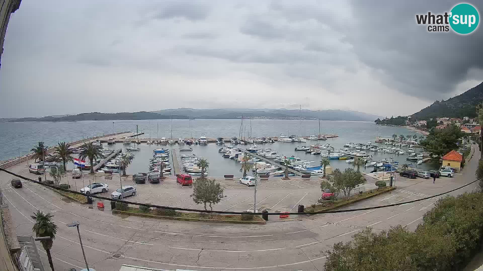 Webcam Orebić Uferpromenade – Fähre nach Korčula Live