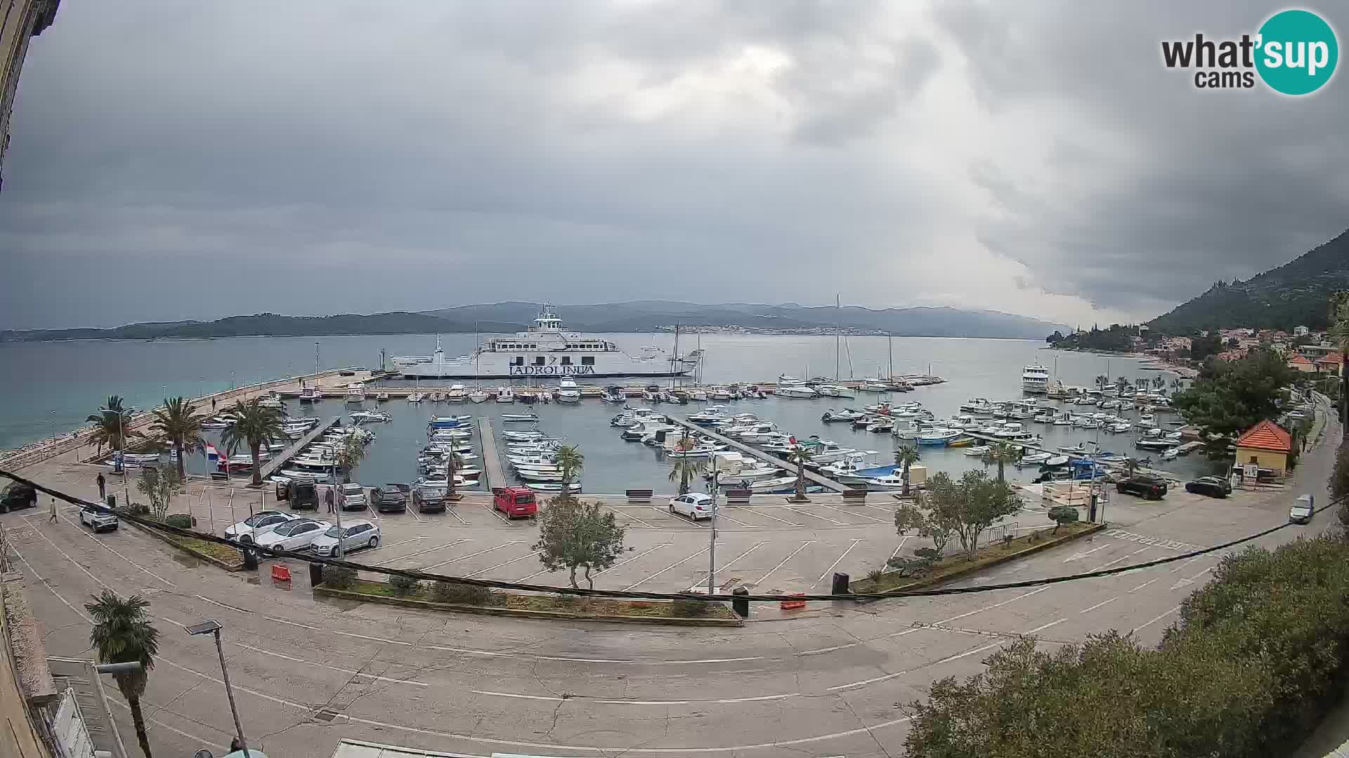 Webcam Orebić Riva – Ferry a Korčula en vivo