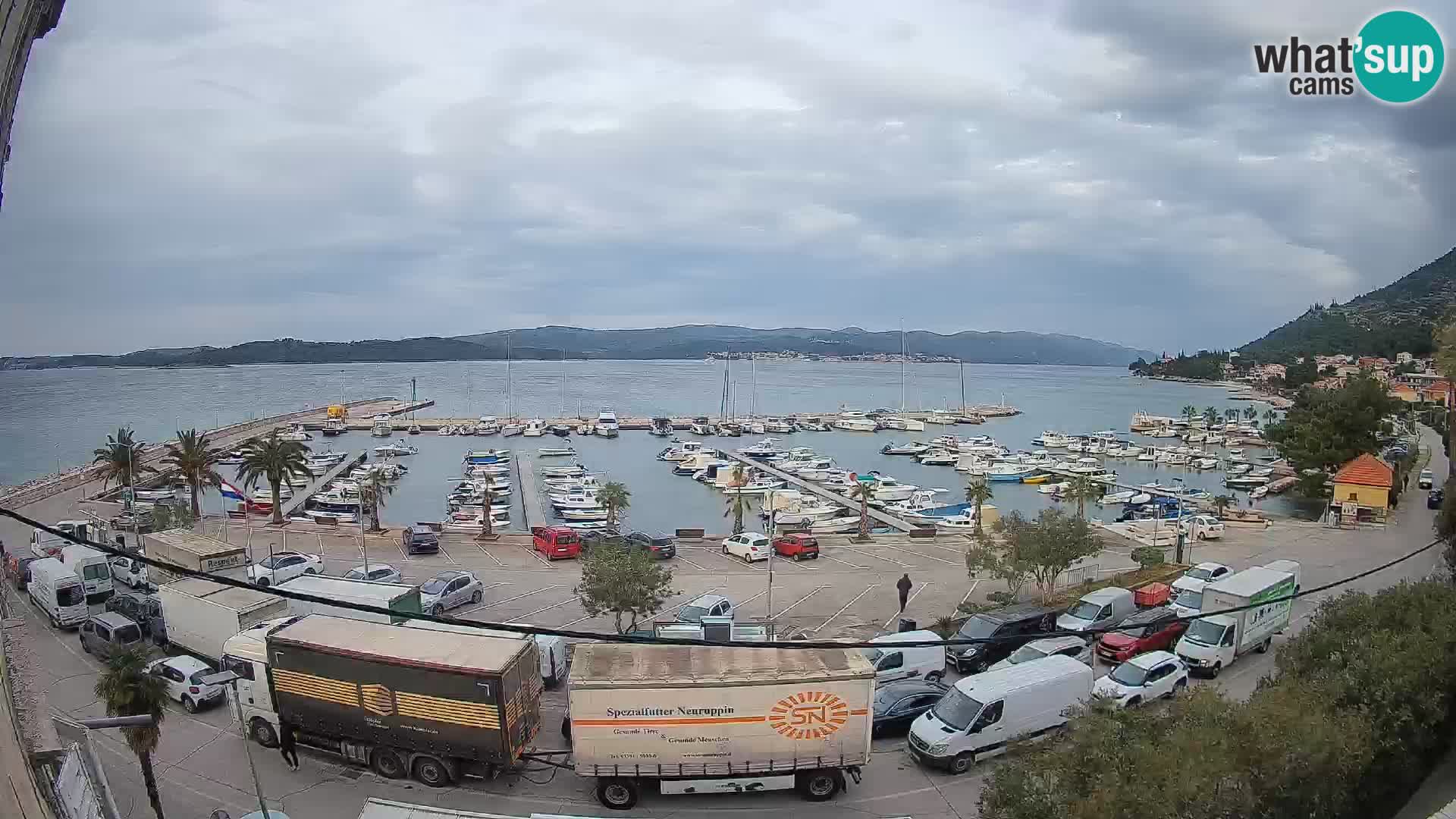 Webcam Orebić Uferpromenade – Fähre nach Korčula Live