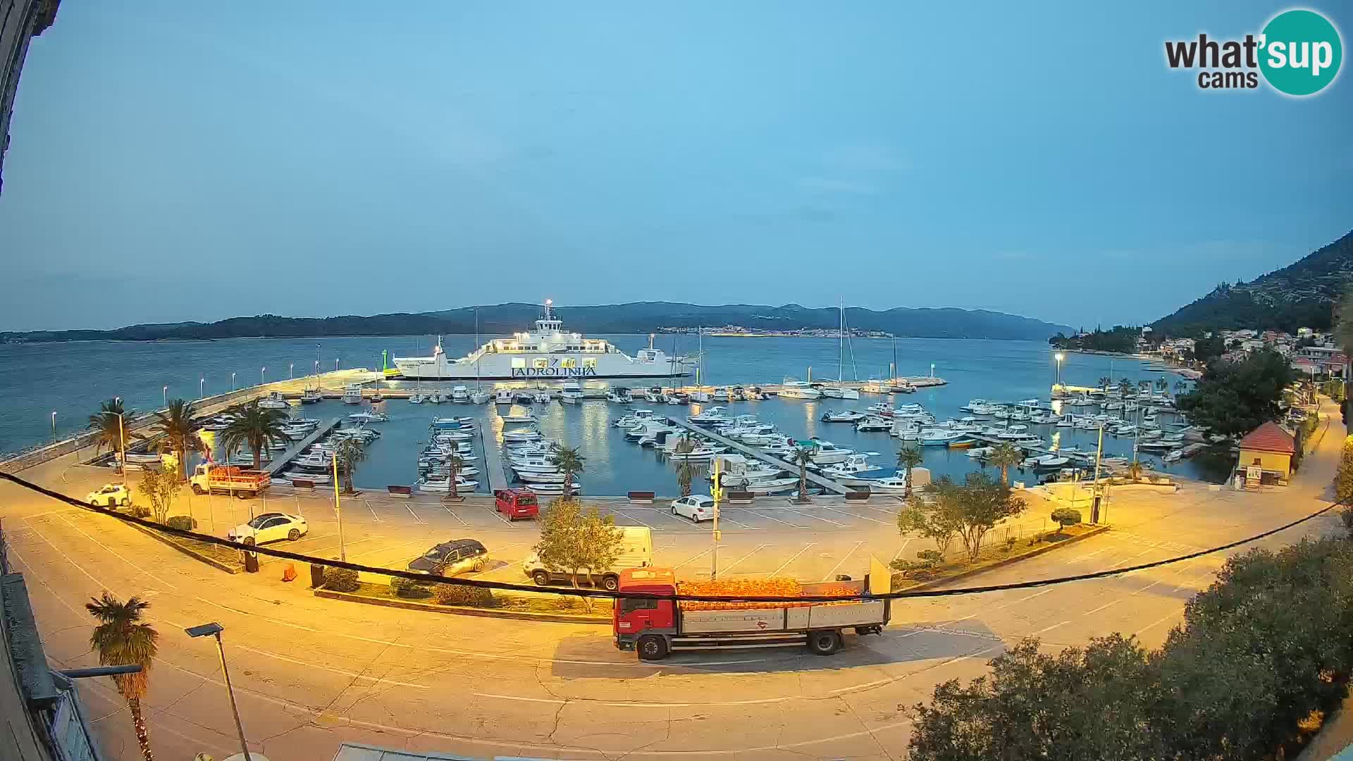 Webcam Orebić Uferpromenade – Fähre nach Korčula Live