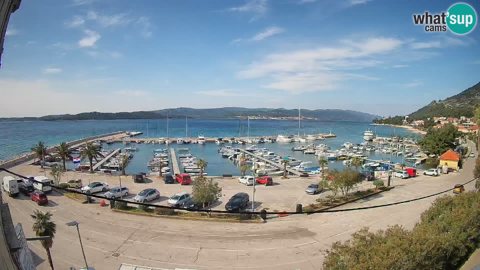 Webcam Orebić Uferpromenade – Fähre nach Korčula Live