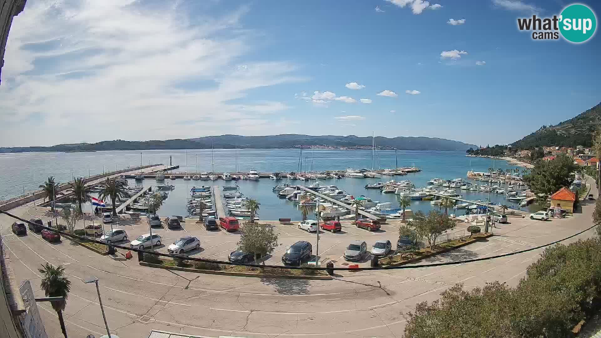 Webcam Orebić Uferpromenade – Fähre nach Korčula Live
