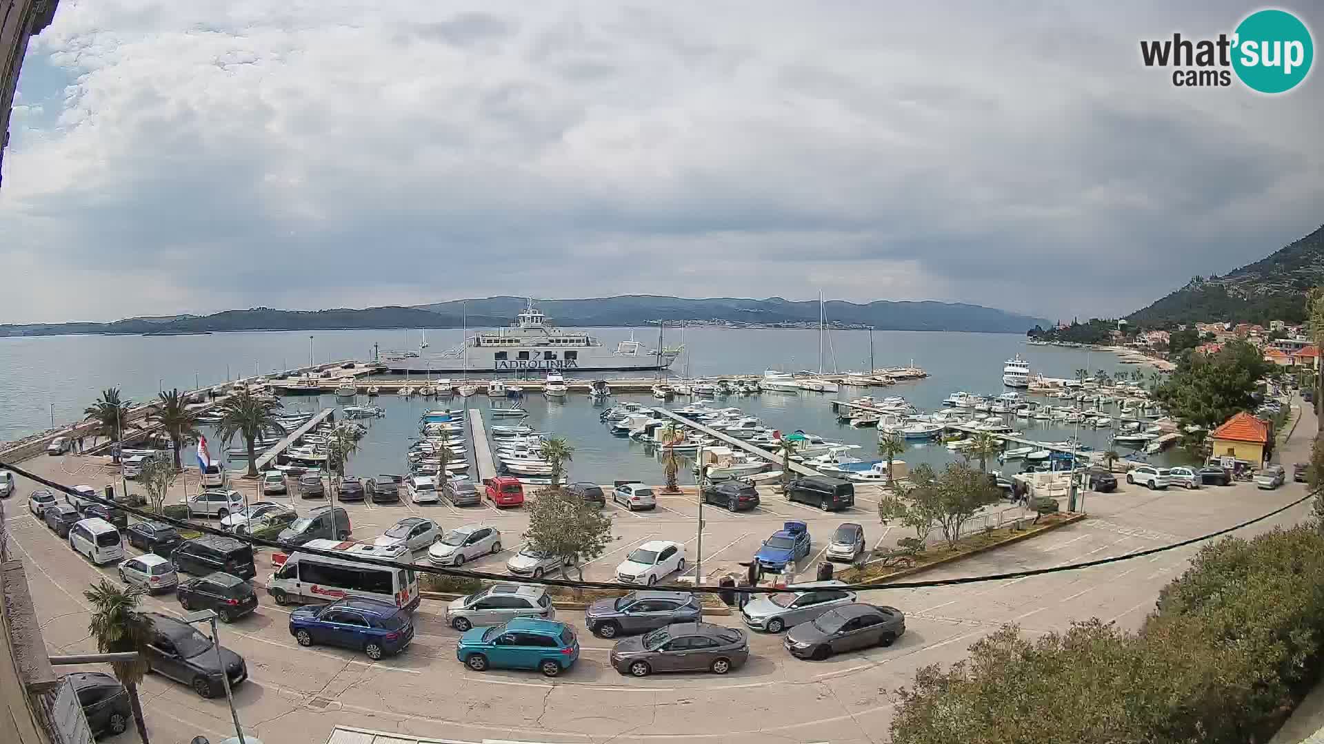 Web kamera Orebić Riva – Trajekt za Korčulu uživo