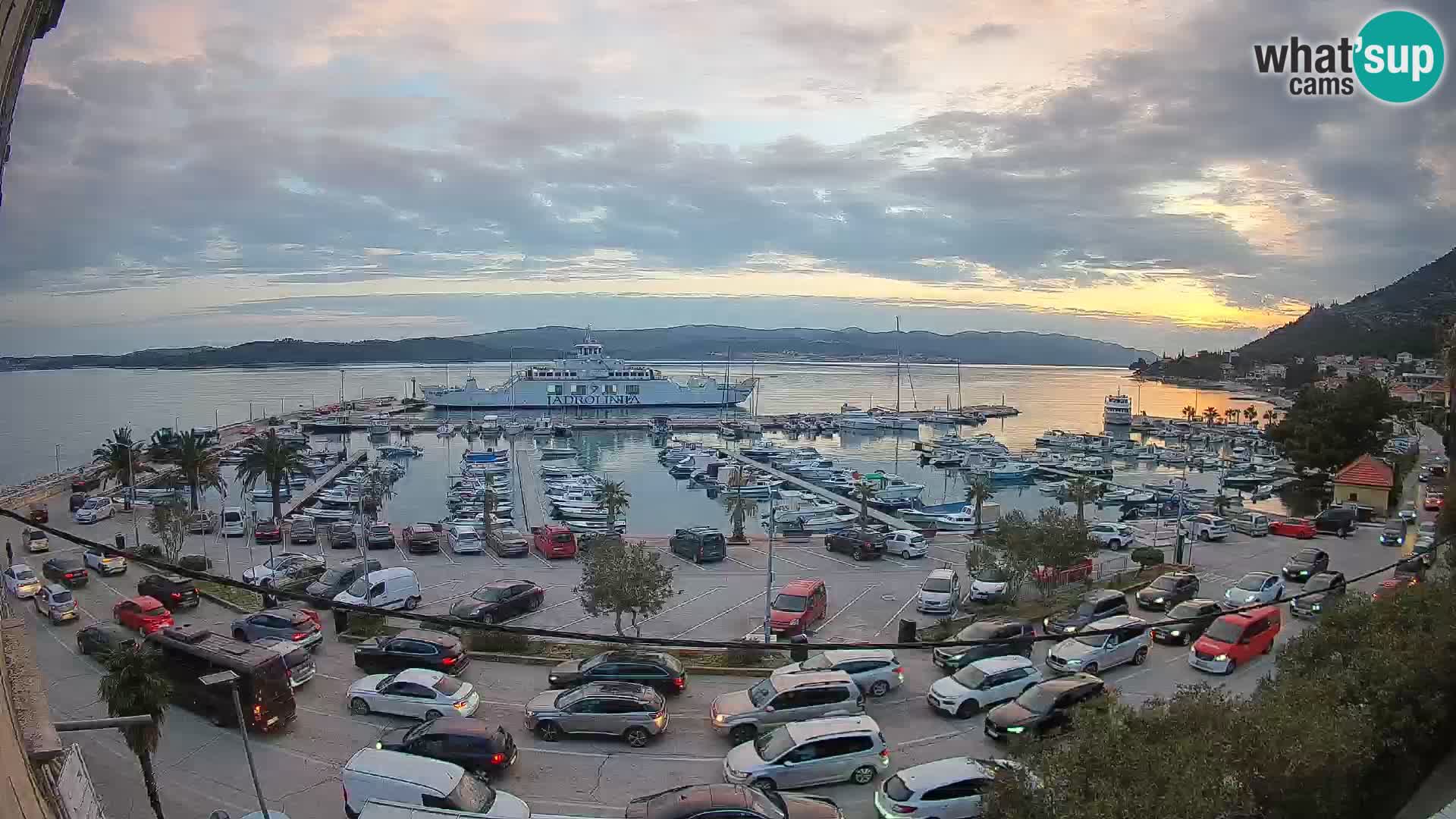 Webcam Orebić Uferpromenade – Fähre nach Korčula Live