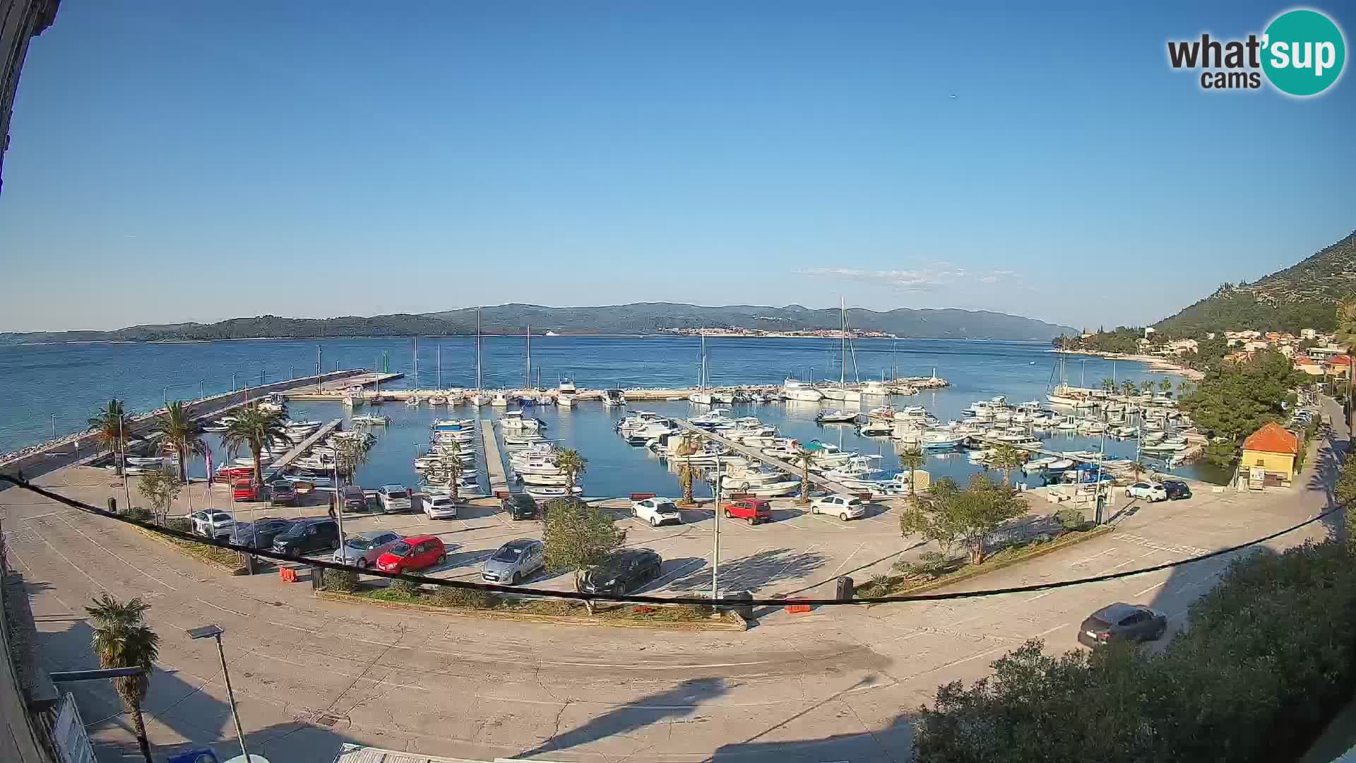 Spletna kamera Orebić Riva – Trajekt za Korčulo v živo