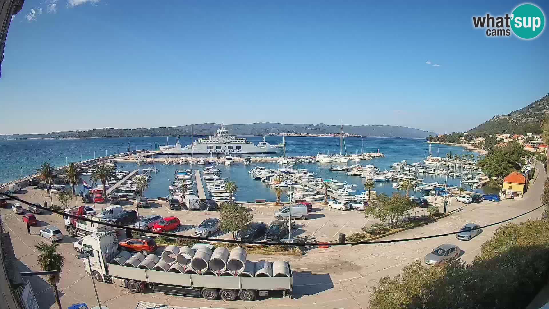 Webcam Orebić Riva – Ferry a Korčula en vivo