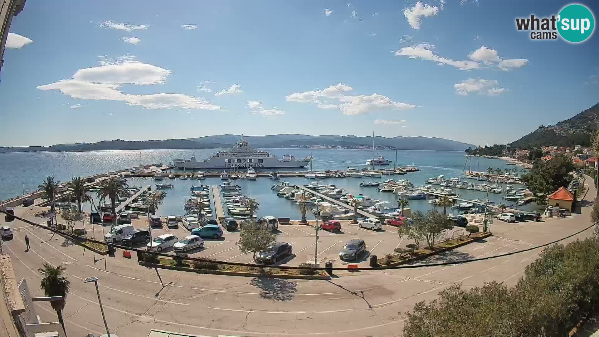 Webcam Orebić Riva – Ferry a Korčula en vivo