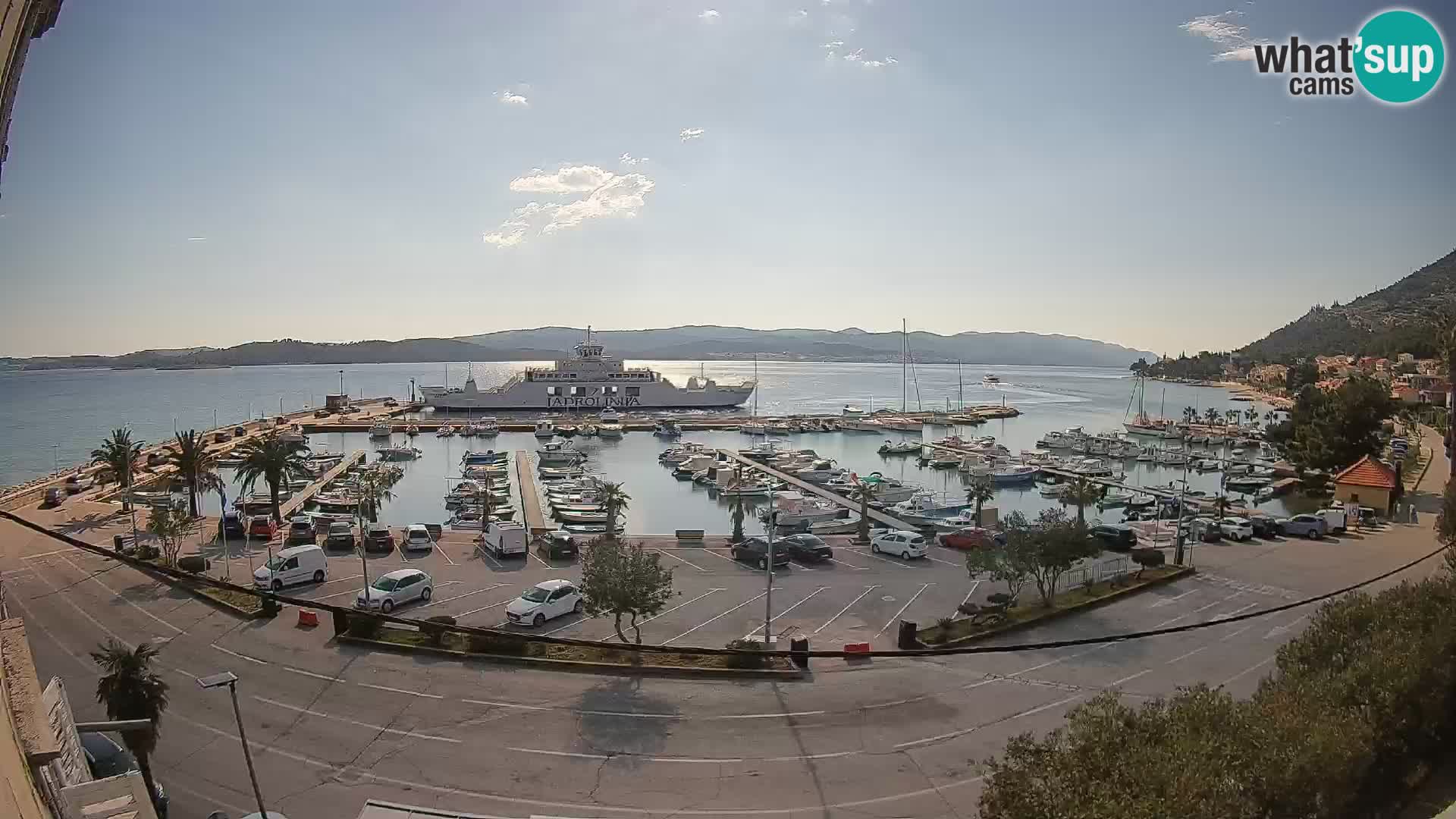 Webcam Orebić Riva – Ferry to Korčula Live