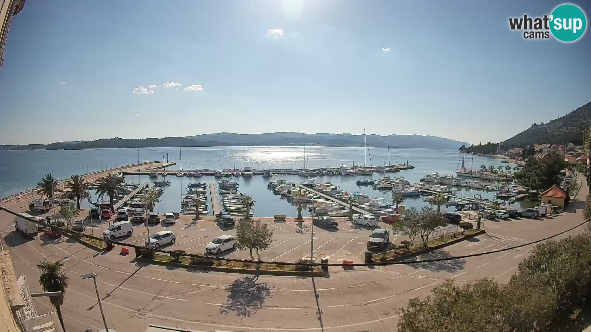 Webcam Orebić Uferpromenade – Fähre nach Korčula Live