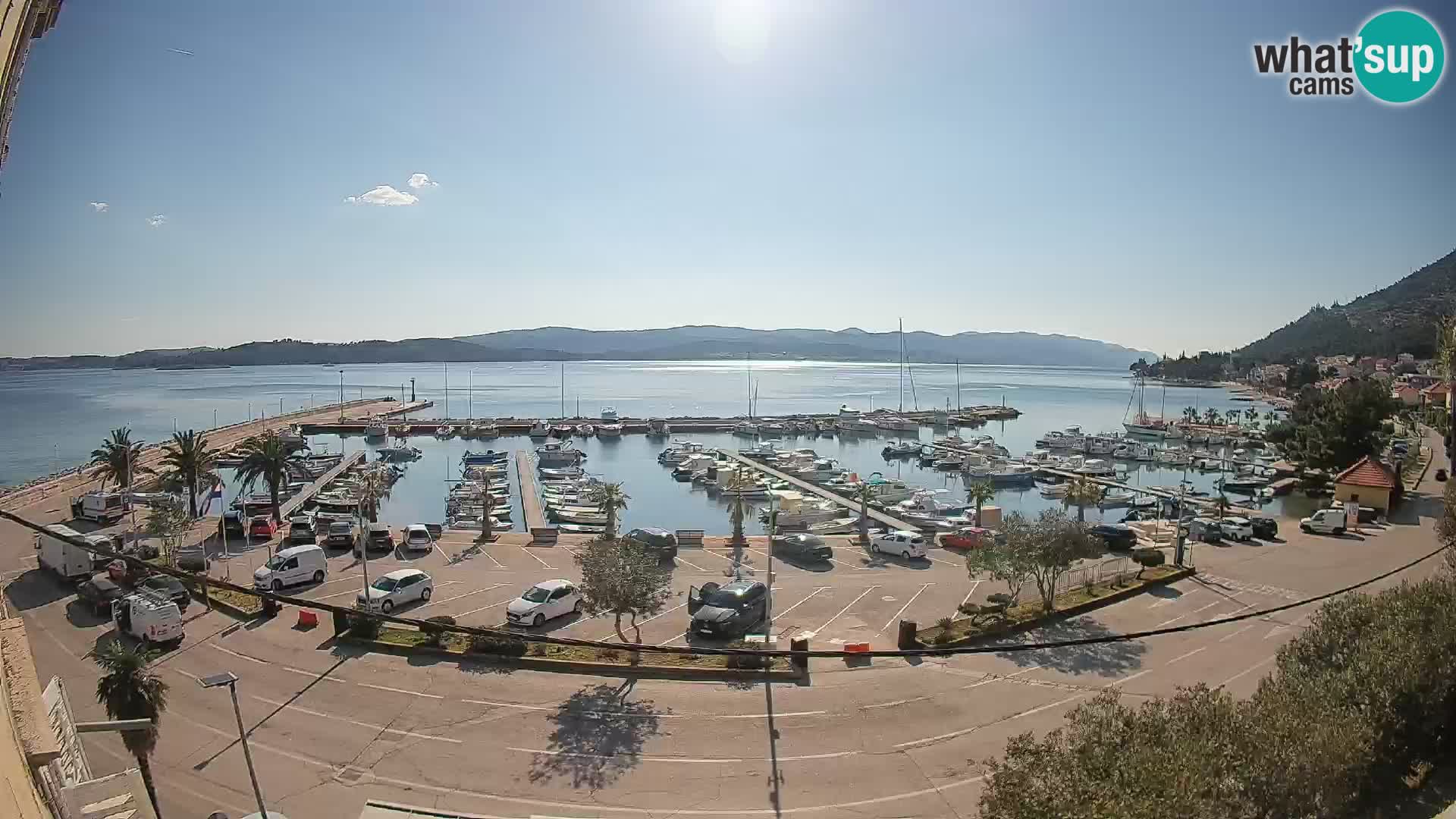 Spletna kamera Orebić Riva – Trajekt za Korčulo v živo