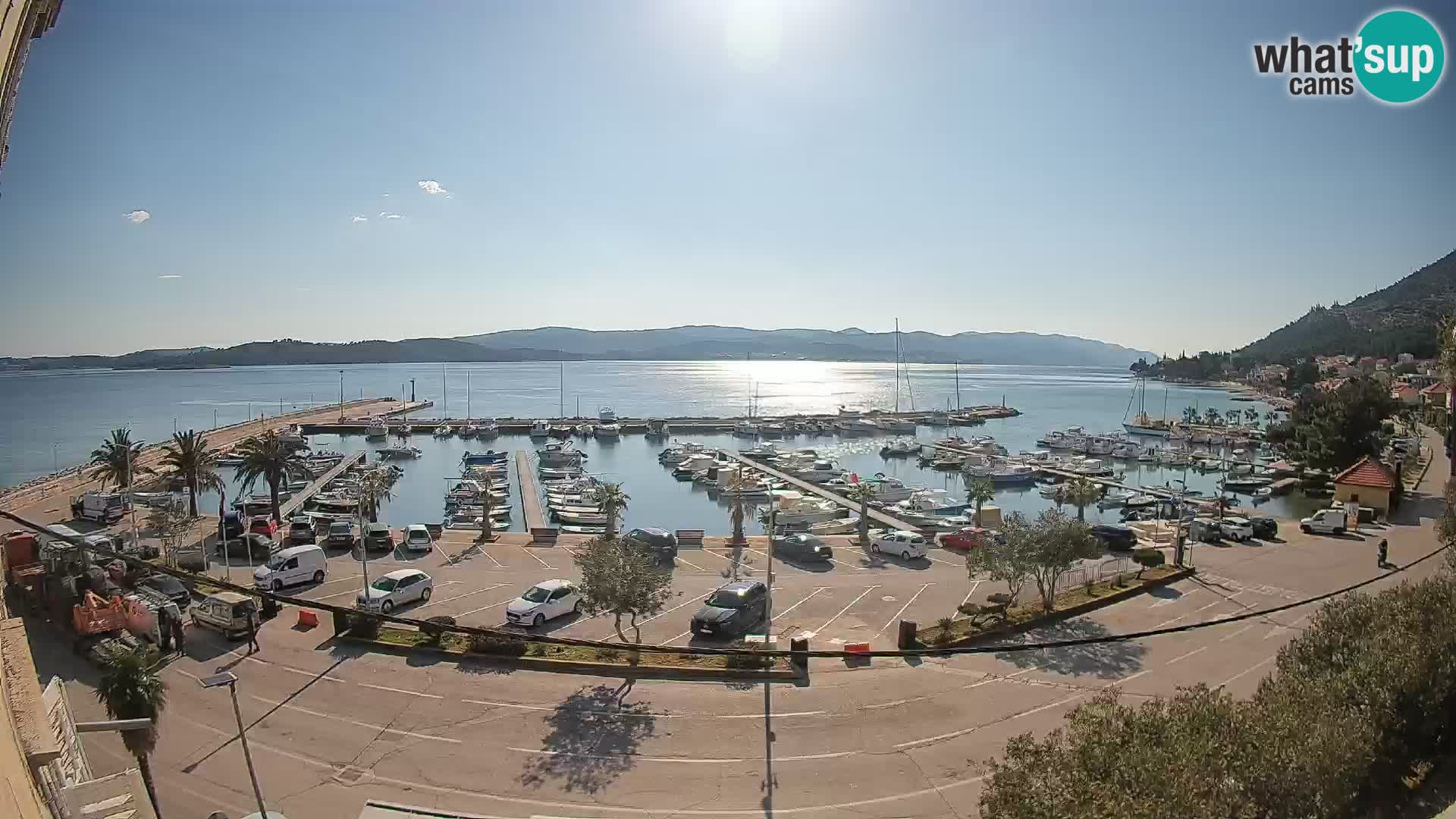 Webcam Orebić Uferpromenade – Fähre nach Korčula Live