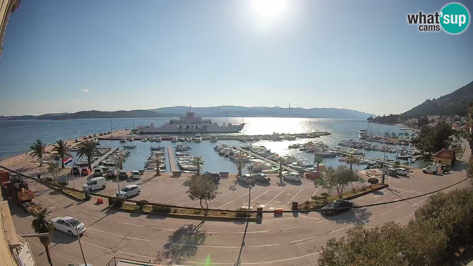 Webcam Orebić Riva – Ferry a Korčula en vivo