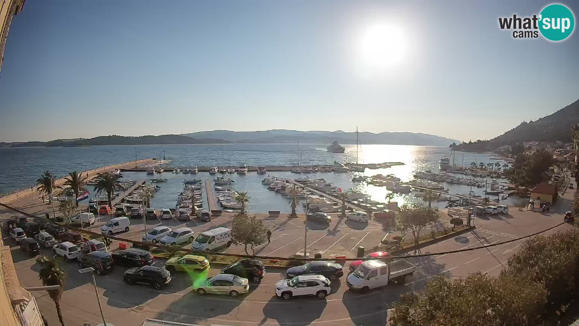 Webcam Orebić Riva – Ferry to Korčula Live