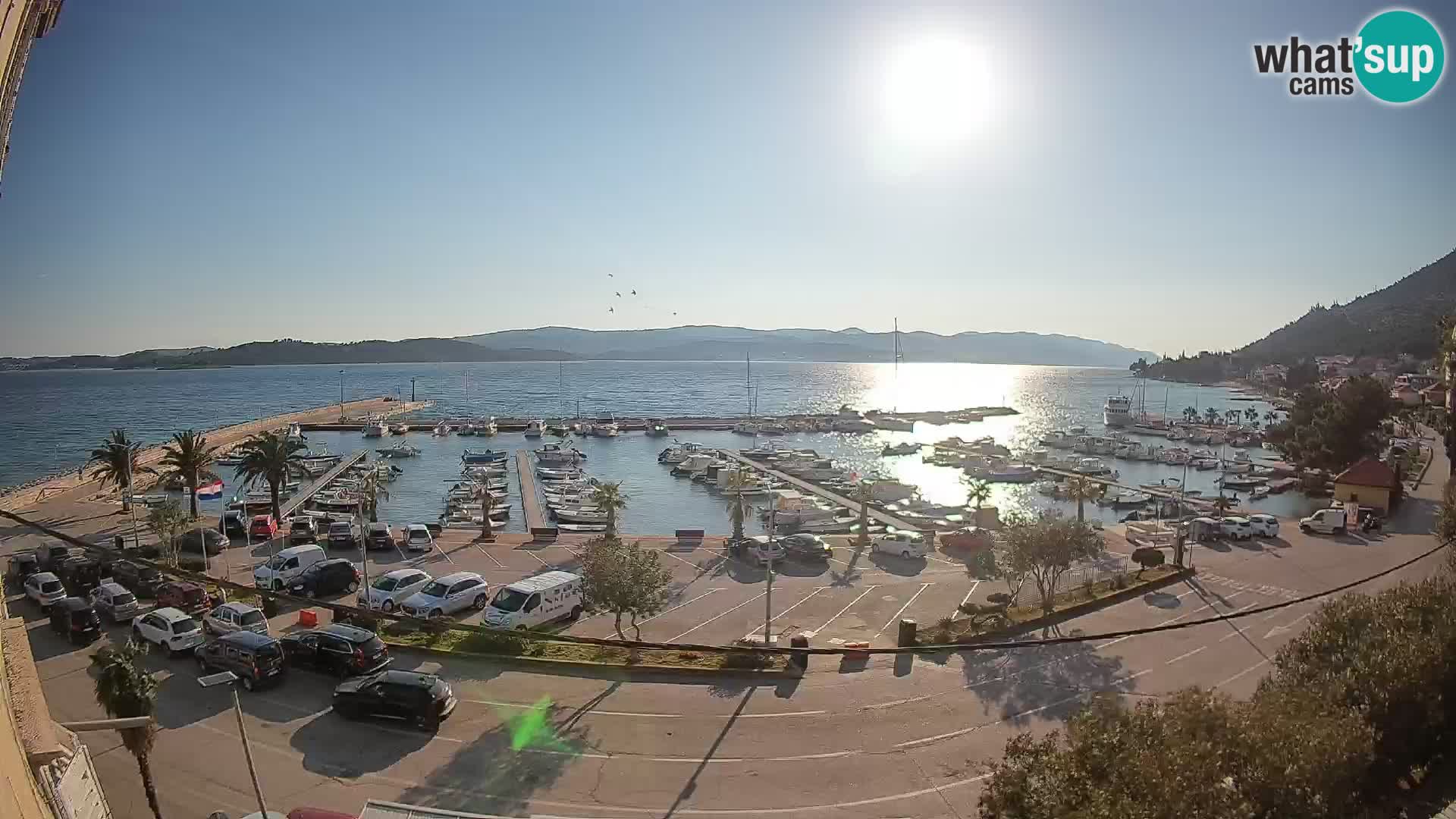 Spletna kamera Orebić Riva – Trajekt za Korčulo v živo