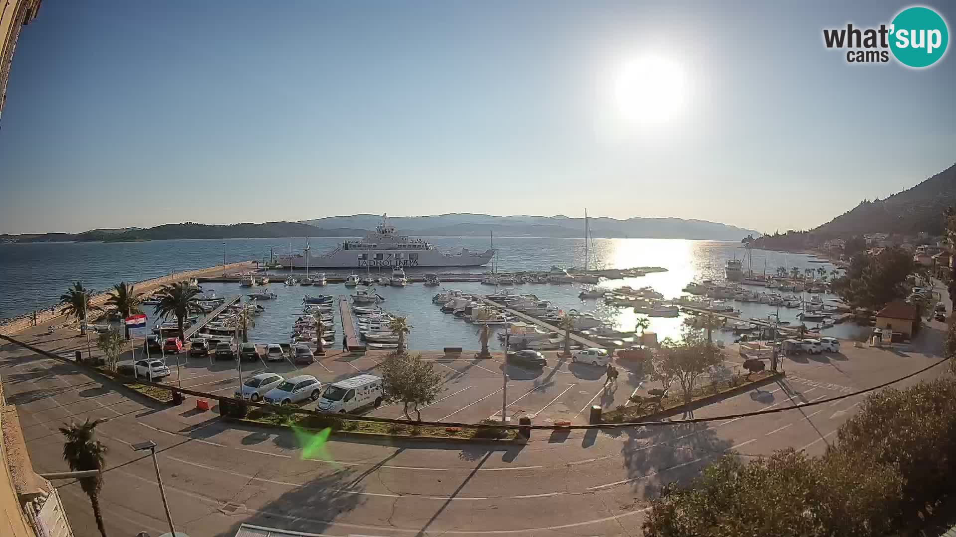 Webcam Orebić Riva – Ferry a Korčula en vivo