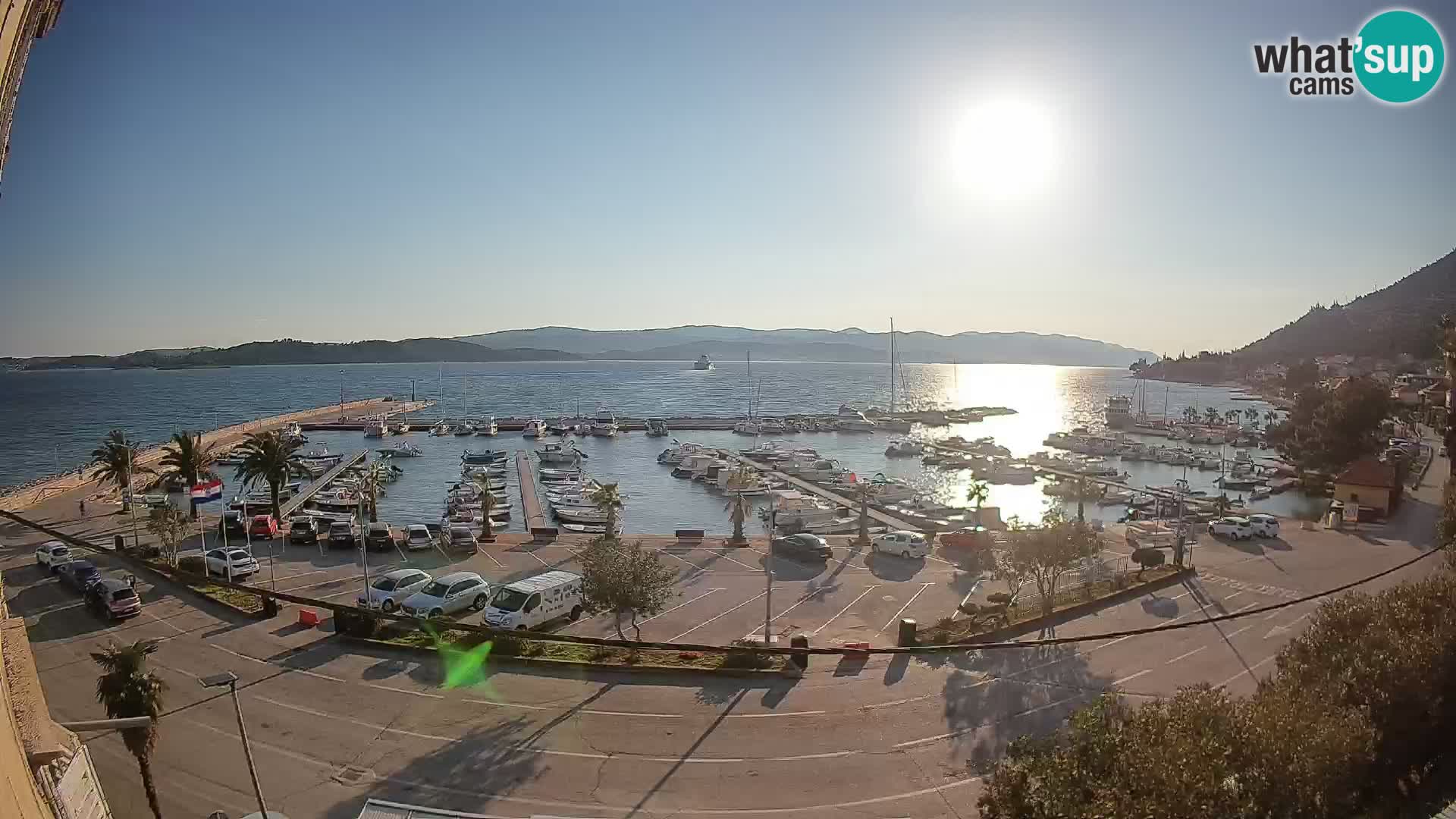 Webcam Orebić Uferpromenade – Fähre nach Korčula Live