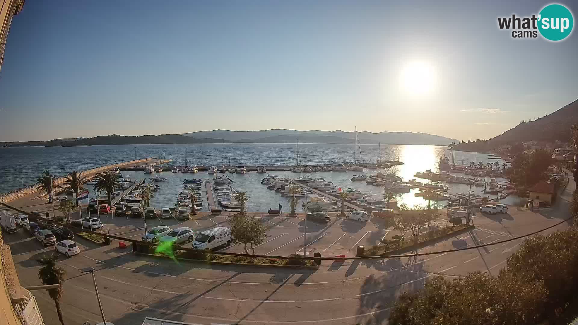 Webcam Orebić Uferpromenade – Fähre nach Korčula Live