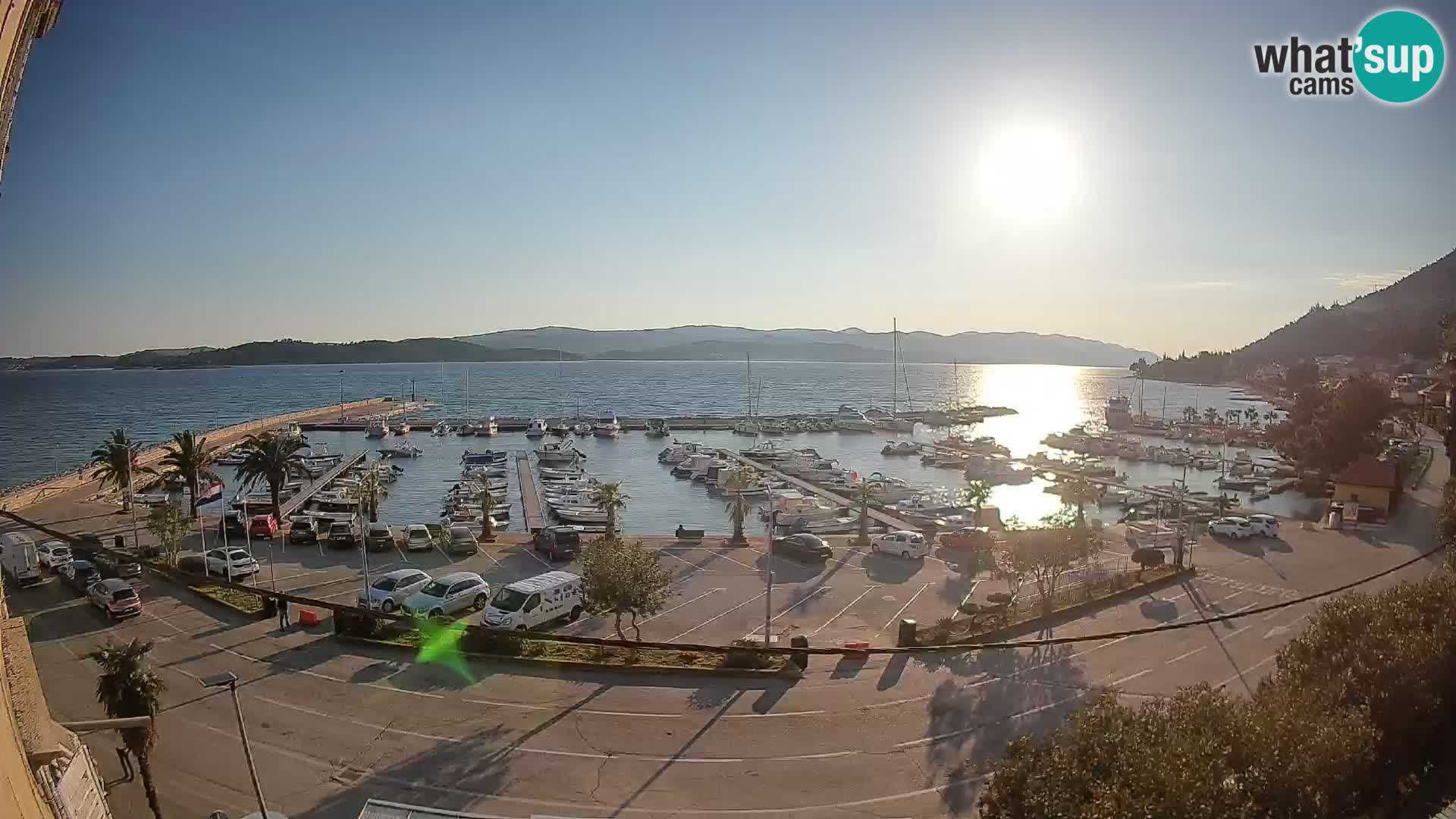 Webcam Orebić Uferpromenade – Fähre nach Korčula Live