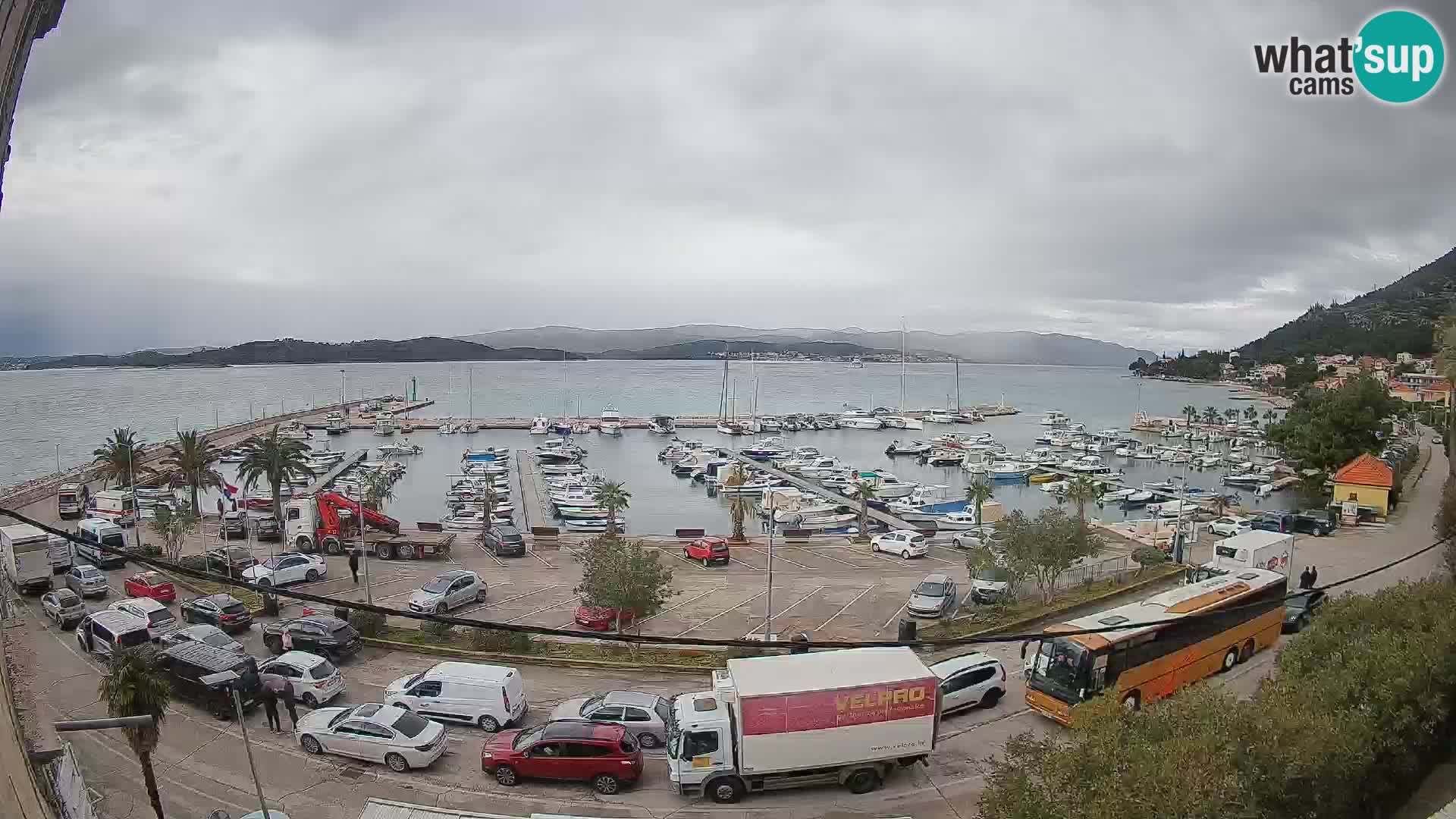 Webcam Orebić Riva – Ferry a Korčula en vivo