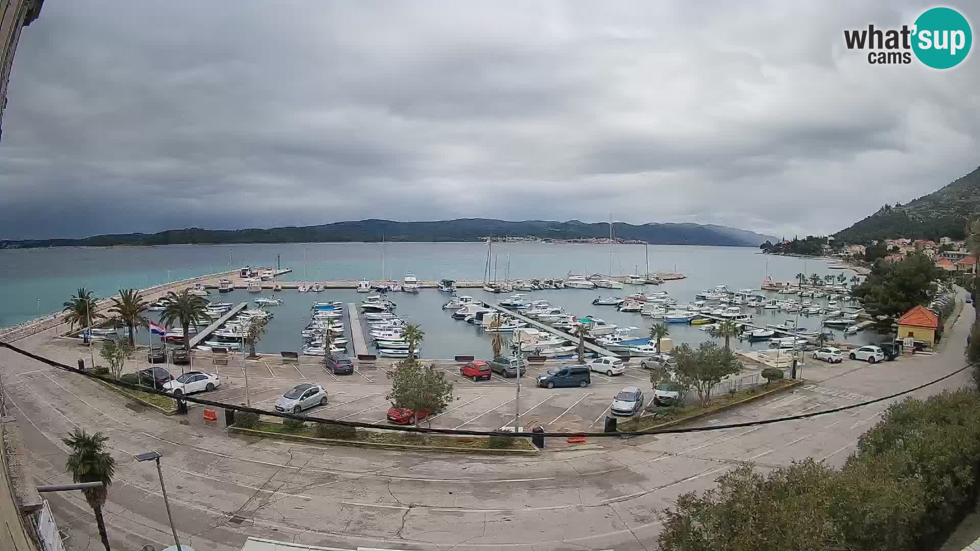 Webcam Orebić Uferpromenade – Fähre nach Korčula Live