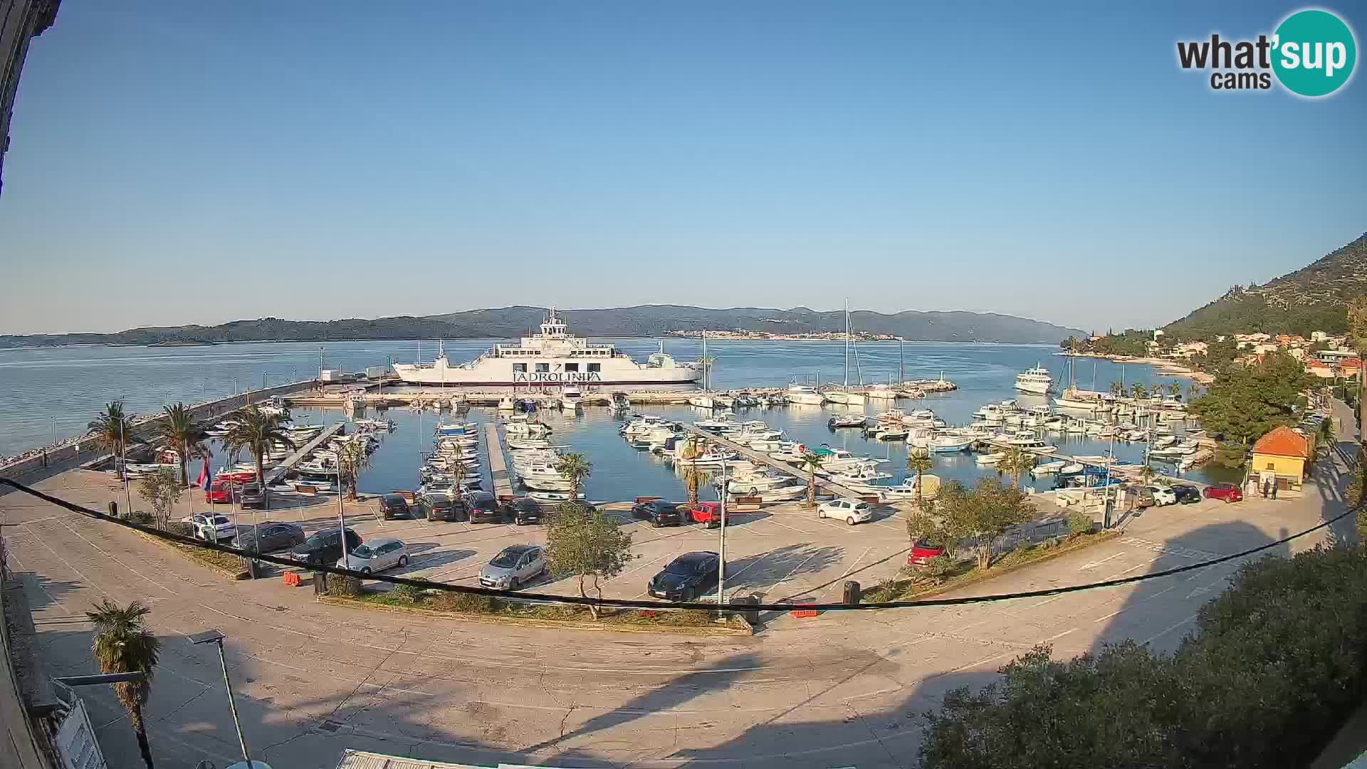 Web kamera Orebić Riva – Trajekt za Korčulu uživo