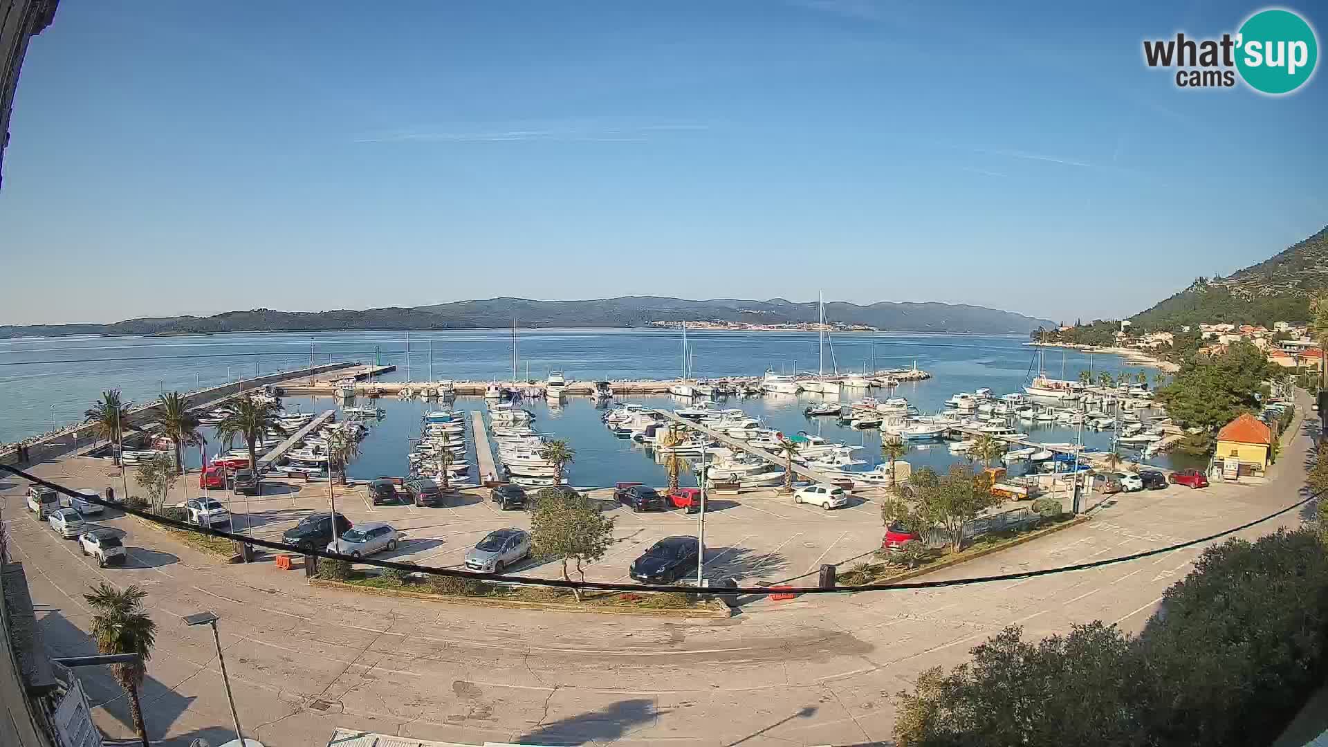 Spletna kamera Orebić Riva – Trajekt za Korčulo v živo